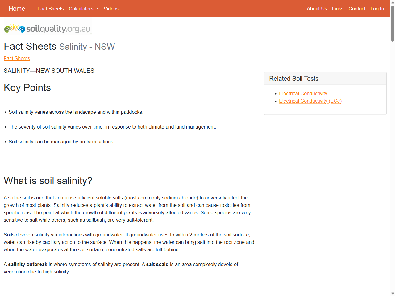 Preview of Salinity - NSW | Fact Sheets | soilquality.org.au, accessed July 10, 2025, 