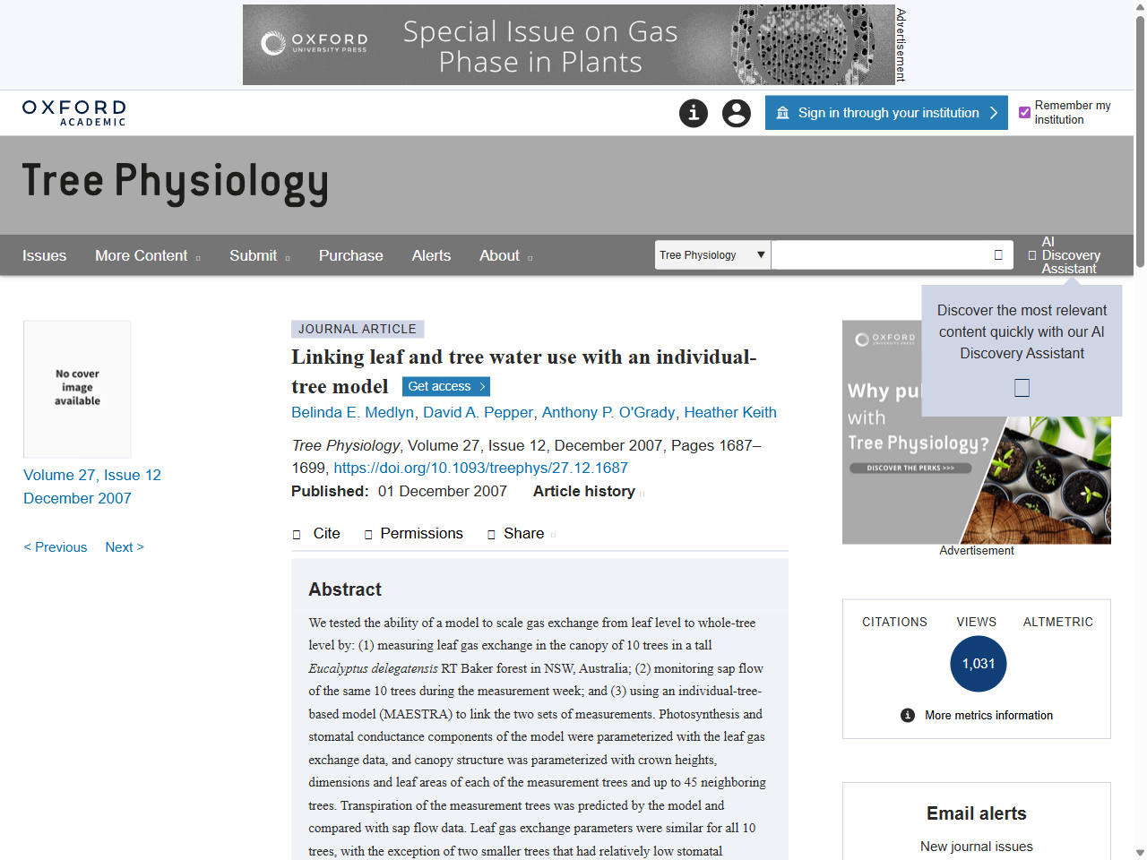 Preview of Carbon and water fluxes over a temperate Eucalyptus forest and a ..., accessed May 27, 2025