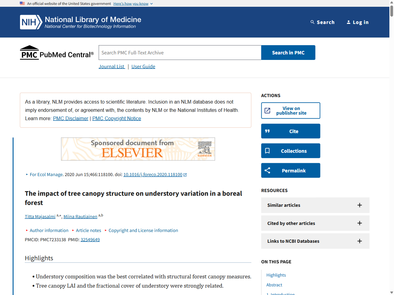 Preview of The impact of tree canopy structure on understory variation in a boreal forest - PMC, accessed on May 28, 2025
