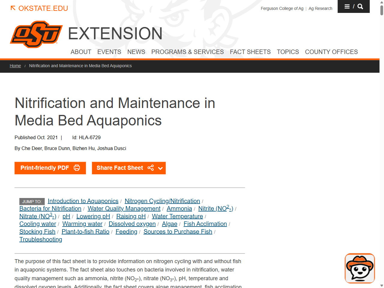 Preview of Nitrification and Maintenance in Media Bed Aquaponics | Oklahoma State University, accessed July 25, 2025,