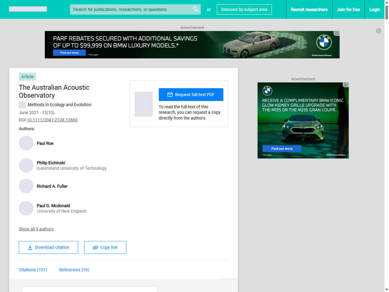 Preview of The Australian Acoustic Observatory | Request PDF - ResearchGate, accessed July 22, 2025,