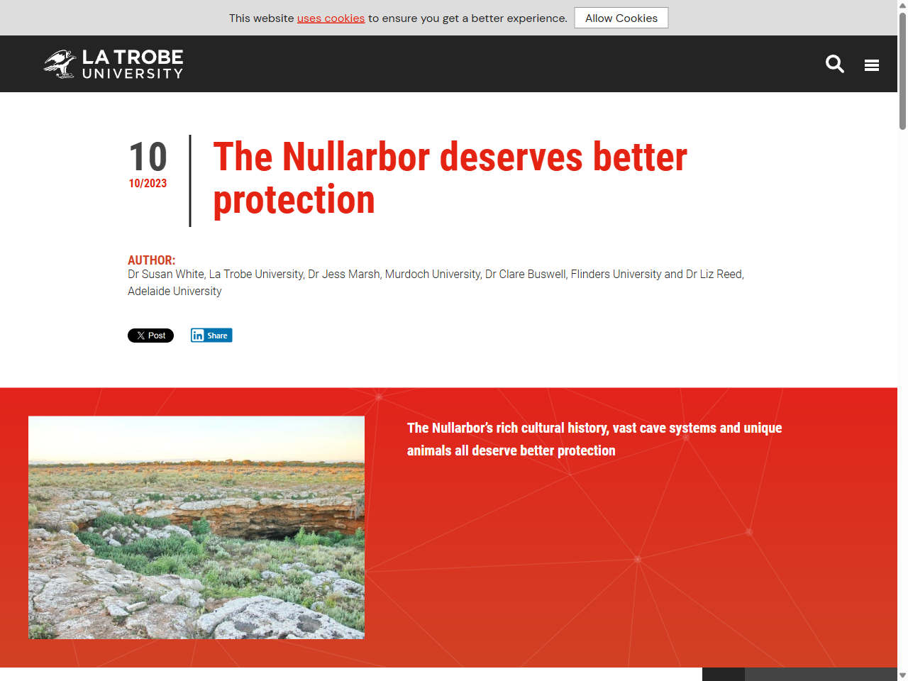 Preview of The Nullarbor deserves better protection - La Trobe University, accessed July 26, 2025,