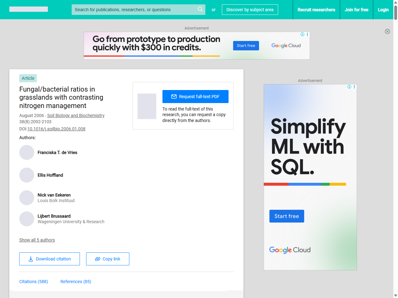 Preview of Fungal/bacterial ratios in grasslands with contrasting nitrogen management - ResearchGate, accessed July 18, 2025