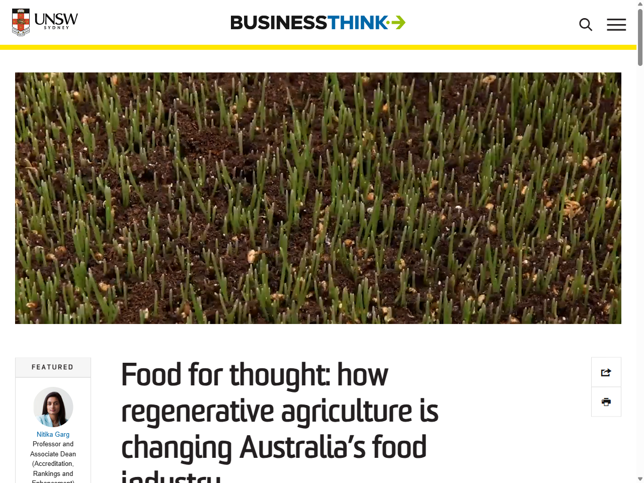 Preview of Food for thought: how regenerative agriculture is changing Australia's food industry, accessed July 18, 2025