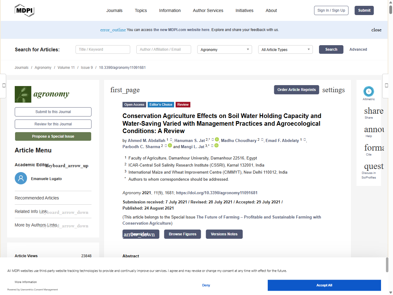 Preview of Conservation Agriculture Effects on Soil Water Holding Capacity and Water-Saving Varied with Management Practices and Agroecological Conditions: A Review - MDPI, accessed May 11, 2025,