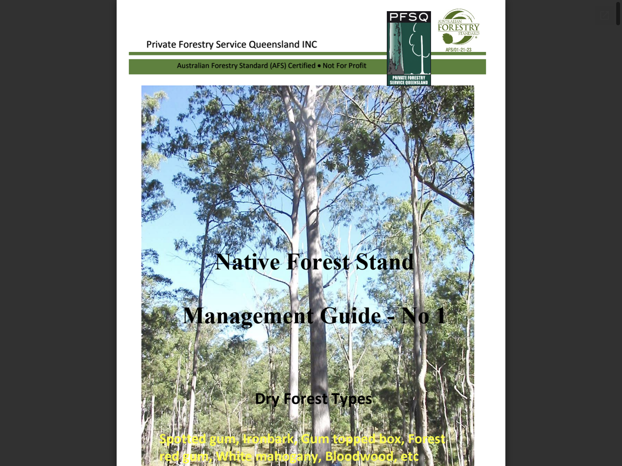 Preview of Native Forest Stand Management Guide - No 1 - Private Forestry Service Queensland, accessed July 12, 2025, 