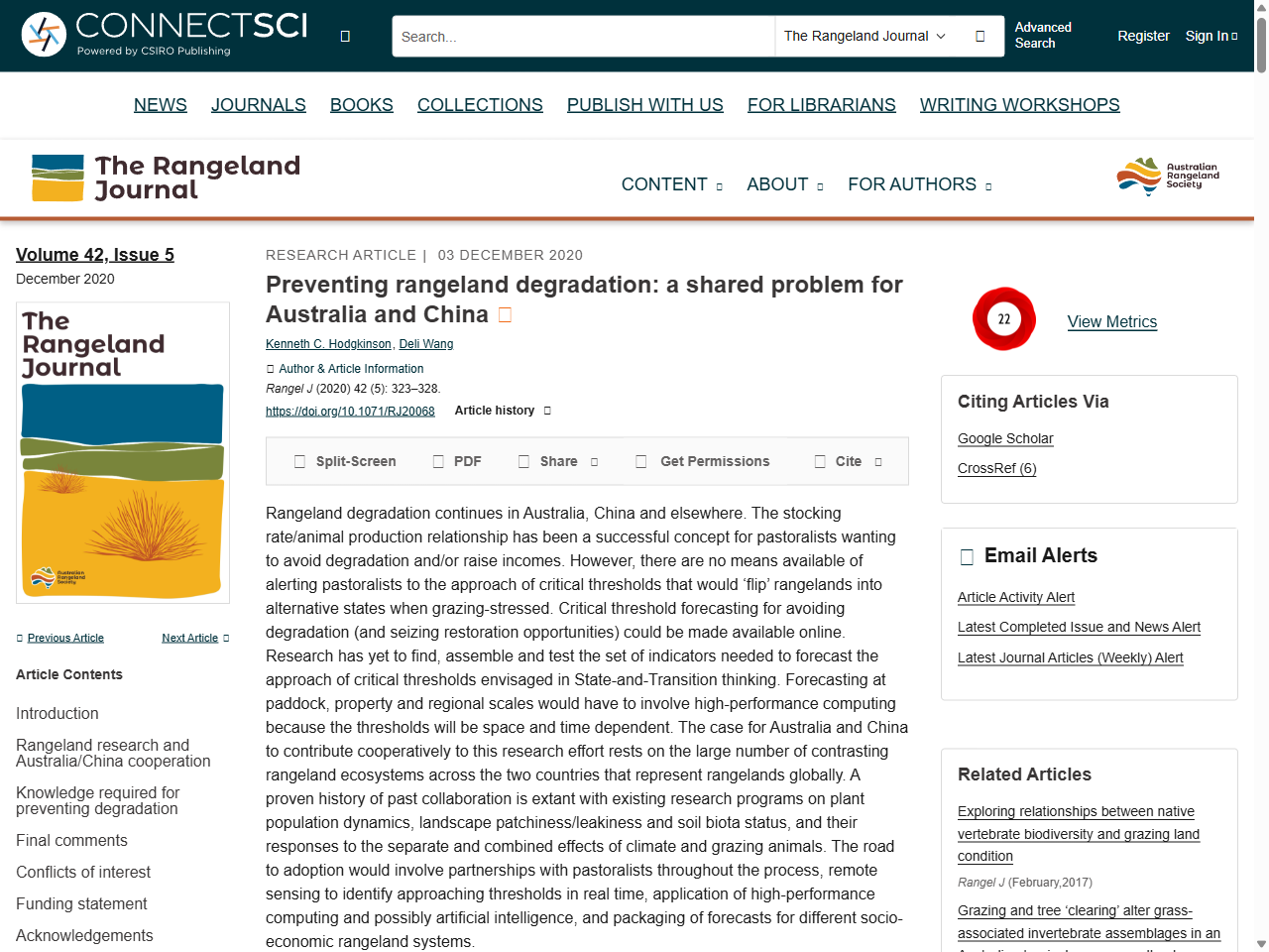 Preview of Preventing rangeland degradation: a shared problem for Australia and China - CSIRO Publishing