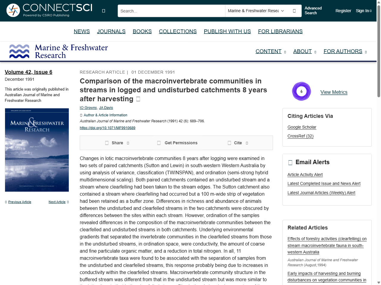 Preview of Macroinvertebrate responses to differing riparian treatments following forest harvest in the headwaters of Trask River watershed