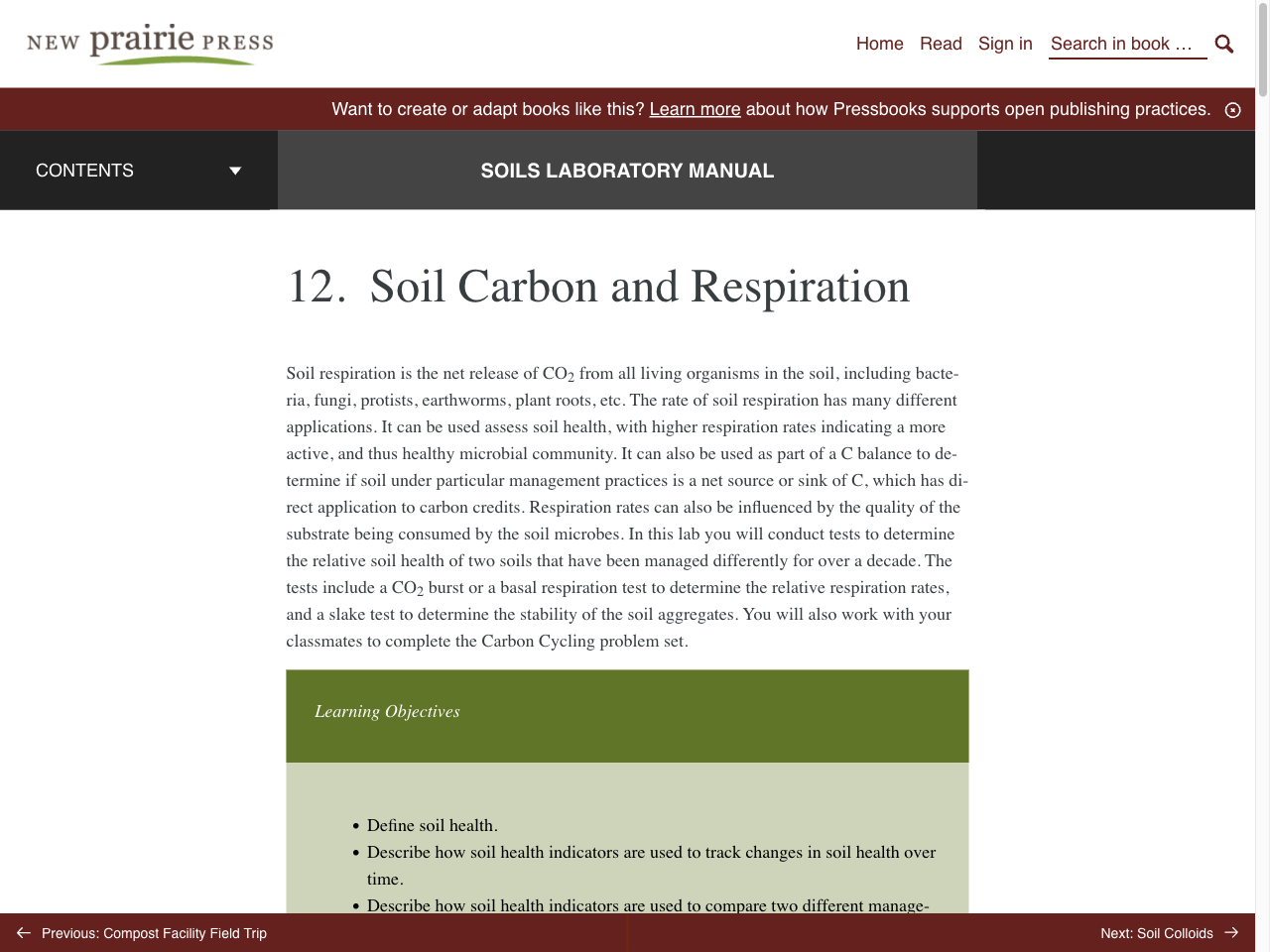 Preview of Soil Carbon and Respiration – Soils Laboratory Manual - New Prairie Press Open Book Publishing, accessed August 5, 2025,