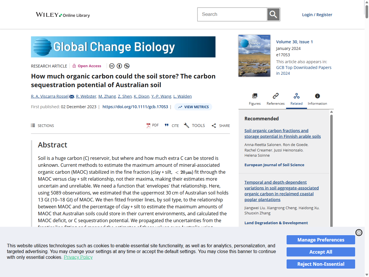 Preview of How much organic carbon could the soil store? The carbon sequestration potential of Australian soil - Rothamsted Repository, accessed July 22, 2025,