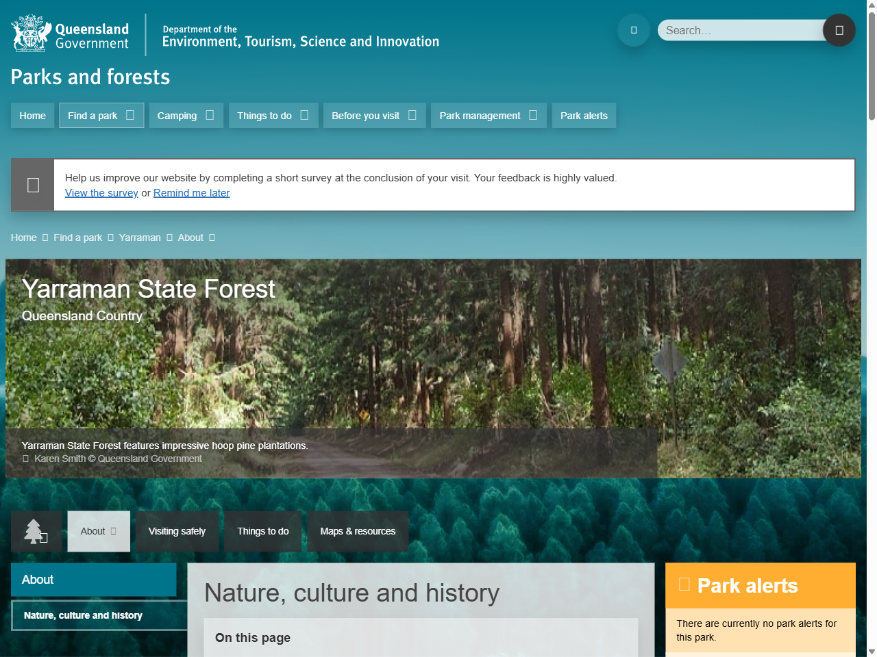 Preview of Nature, culture and history | Yarraman State Forest - Parks and forests, accessed July 19, 2025