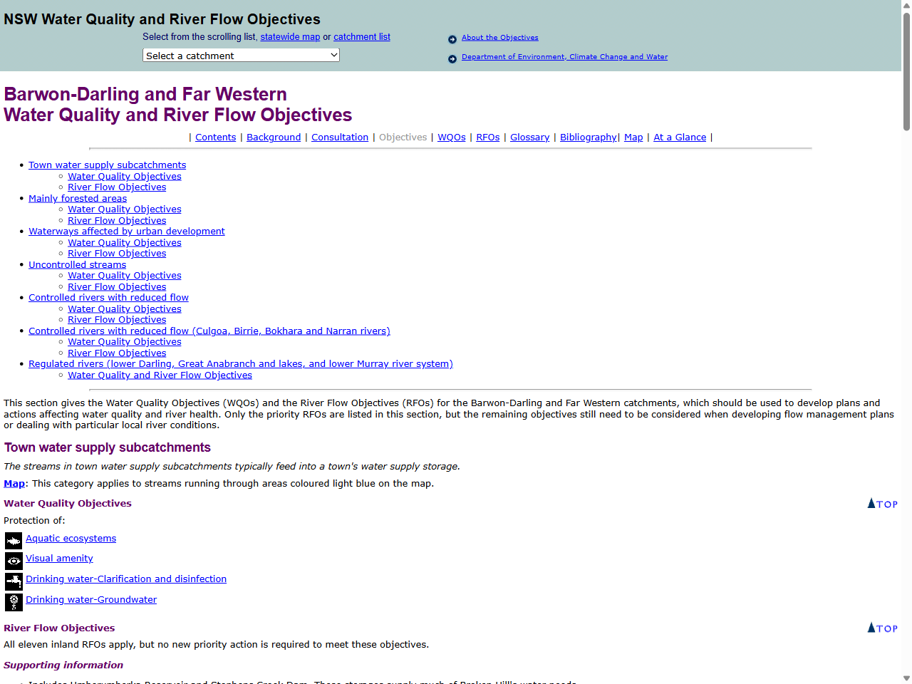 Preview of Water Quality Objectives - Barwon-Darling and Far Western, accessed August 1, 2025
