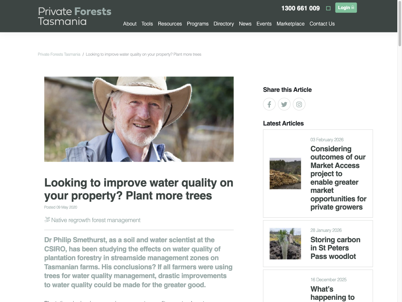 Preview of Looking to improve water quality? Plant more trees, accessed August 1, 2025, 