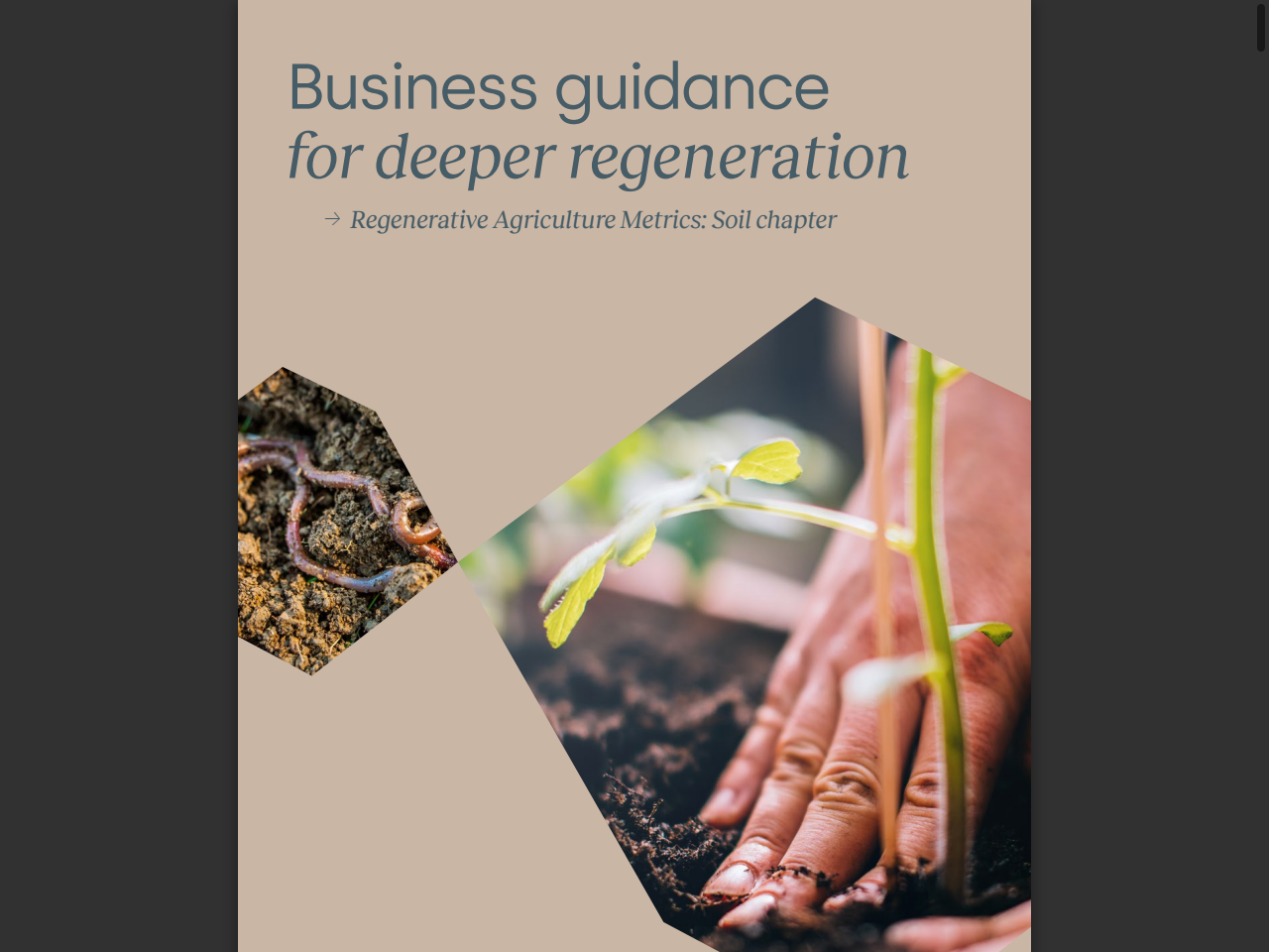 Preview of Regenerative Agriculture Metrics: Soil chapter, accessed May 12, 2025