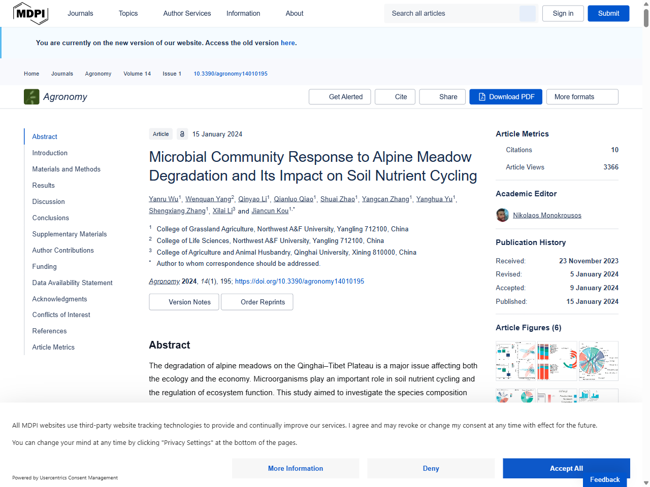 Preview of Microbial Community Response to Alpine Meadow Degradation and Its Impact on Soil Nutrient Cycling - MDPI, accessed on June 5, 2025