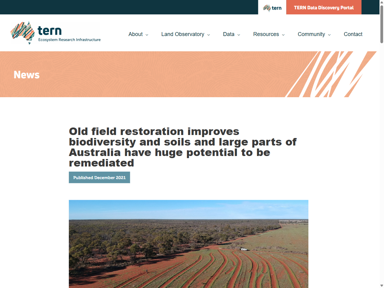 Preview of Old field restoration improves biodiversity and soils and large parts of Australia have huge potential to be remediated, accessed August 11, 2025