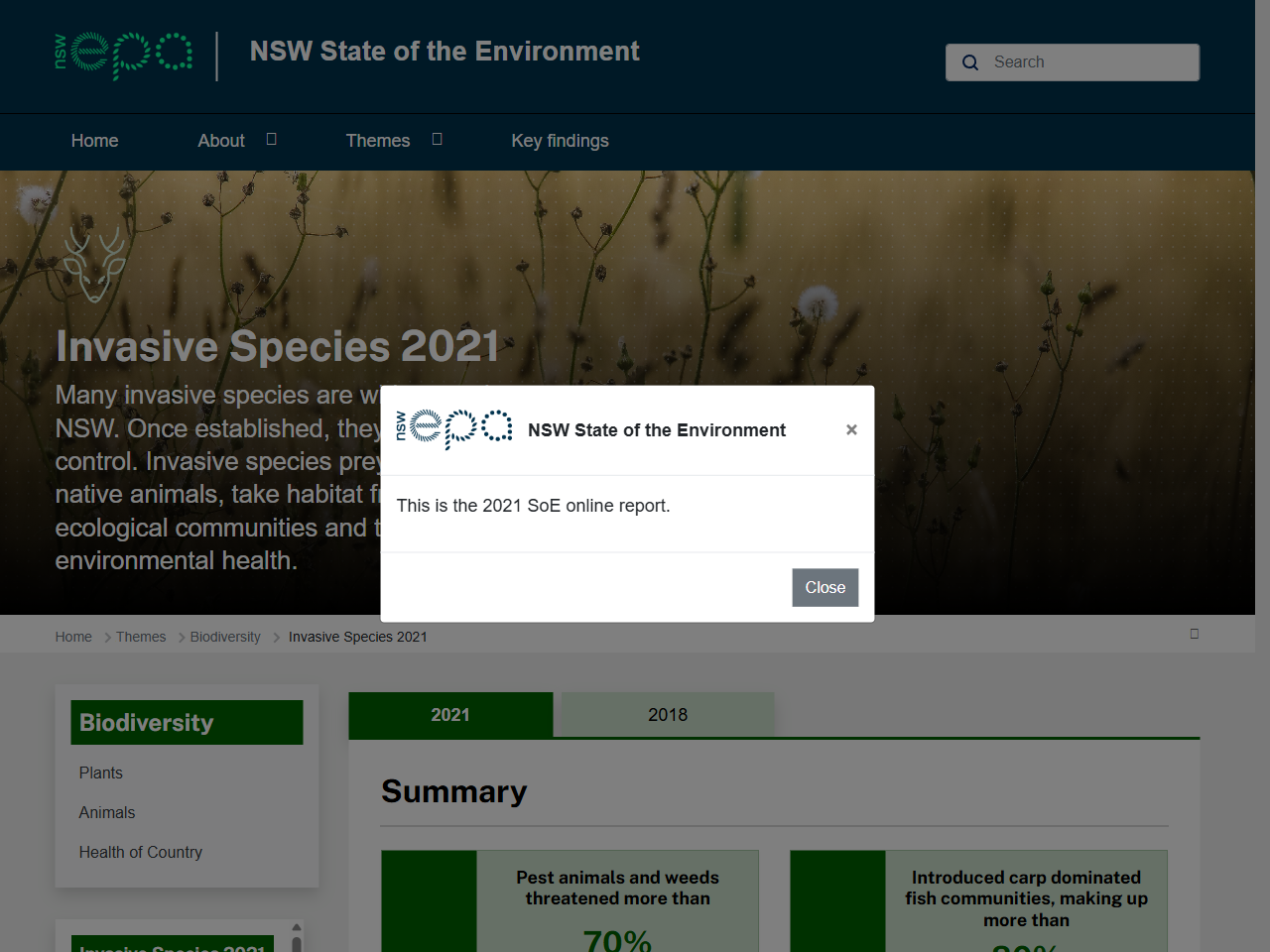 Preview of Invasive Species 2021 | NSW State of the Environment, accessed August 2, 2025,