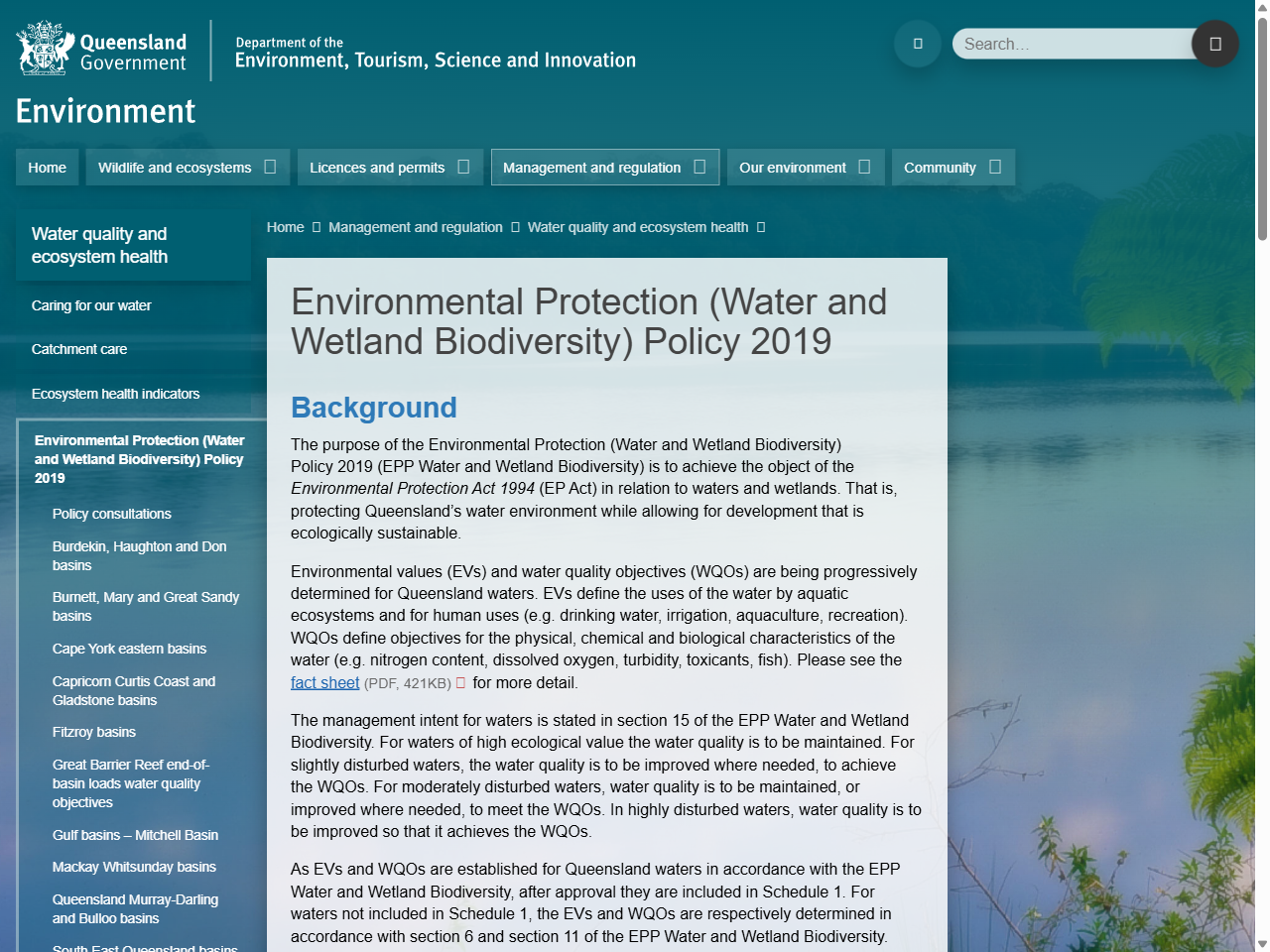 Preview of Environmental Protection (Water and Wetland Biodiversity) Policy 2019 | Environment, accessed July 27, 2025,