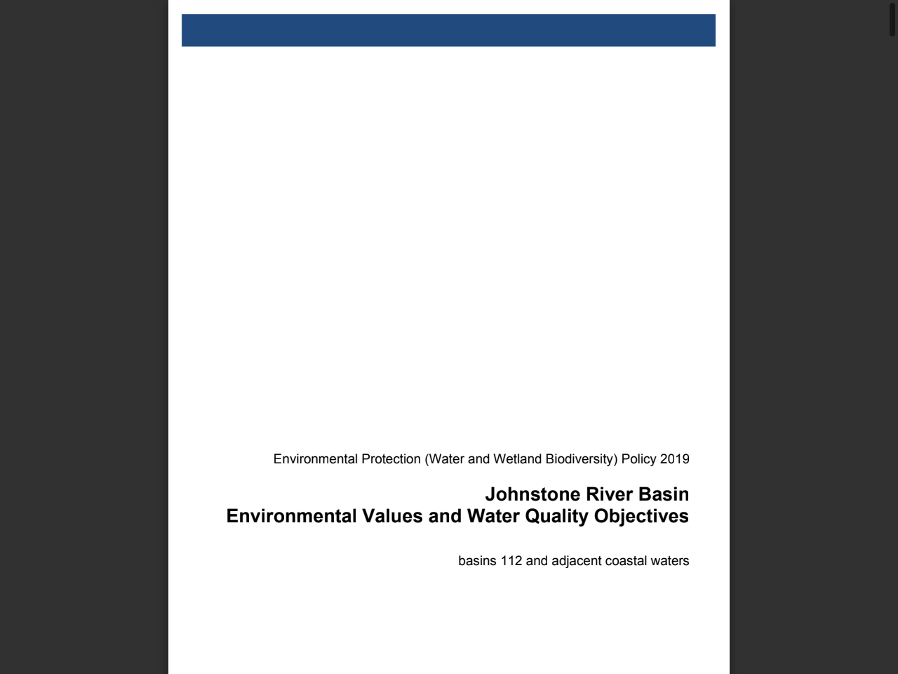 Preview of Johnstone River Basin Environmental Values and Water Quality ...