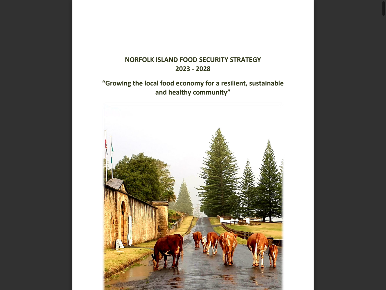 Preview of NORFOLK ISLAND FOOD SECURITY STRATEGY 2023 - 2028 “Growing the local food economy for a resilient, sustainable and healthy com, accessed July 25, 2025,