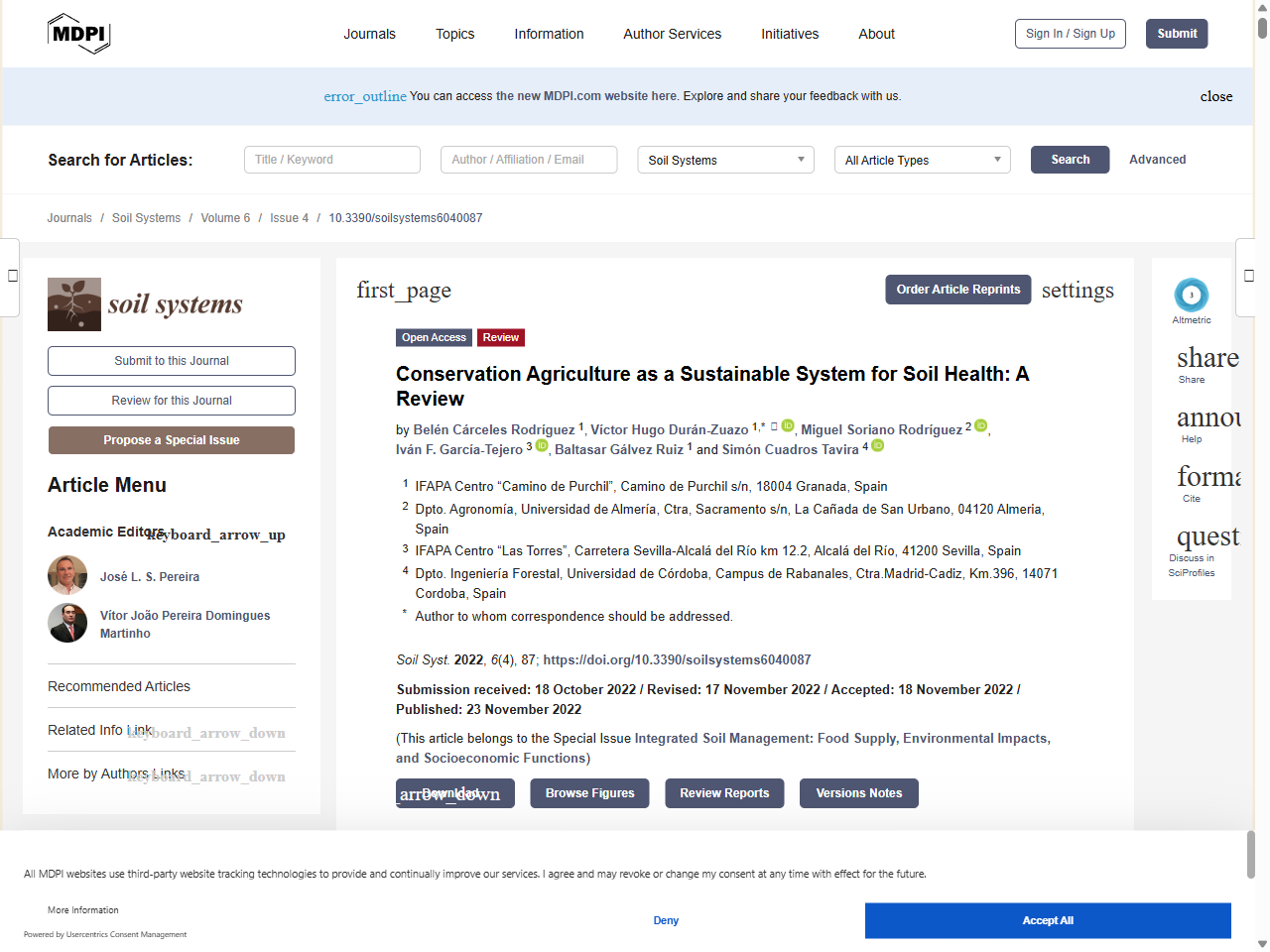 Preview of Conservation Agriculture as a Sustainable System for Soil Health: A Review - MDPI, accessed August 4, 2025, 