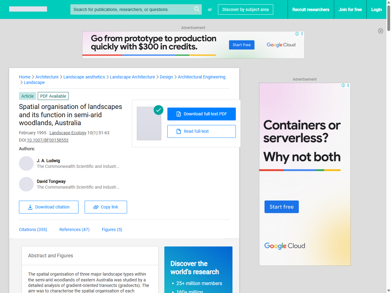 Preview of Spatial organisation of landscapes and its function in semi-arid woodlands, Australia, accessed July 13, 2025,