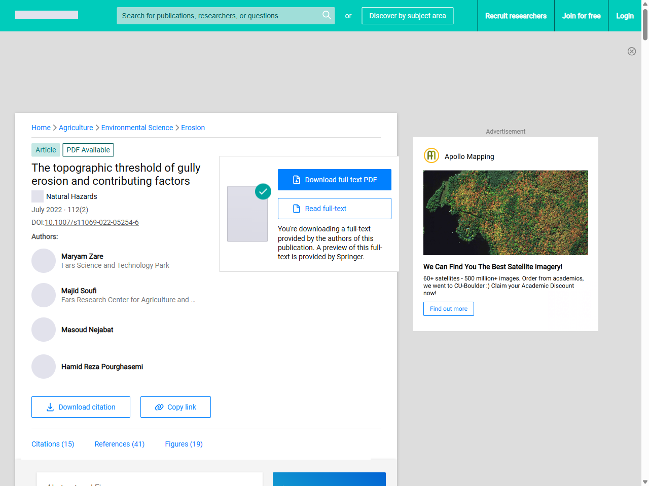 Preview of (PDF) Effect of Gully Erosion on the Environment - ResearchGate, accessed July 18, 2025