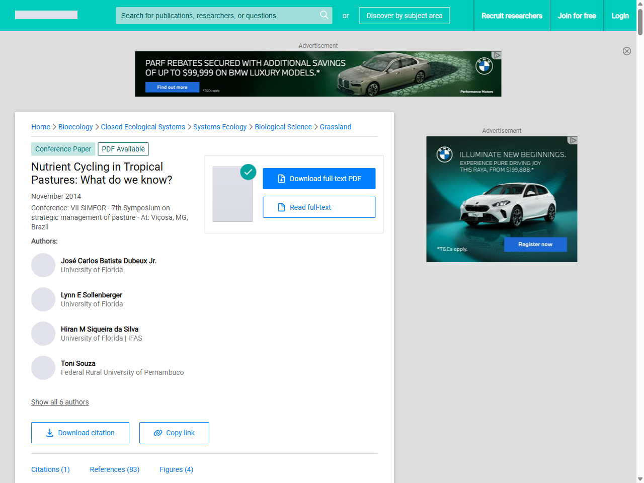 Preview of Nutrient Cycling in Tropical Pastures: What do we know? - ResearchGate