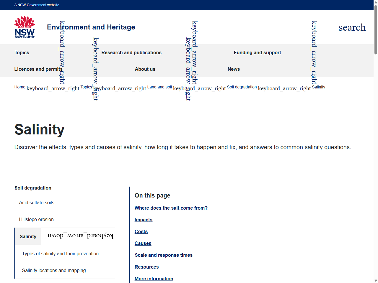 Preview of Salinity | Land and soil - Environment and Heritage - NSW Government, accessed August 11, 2025