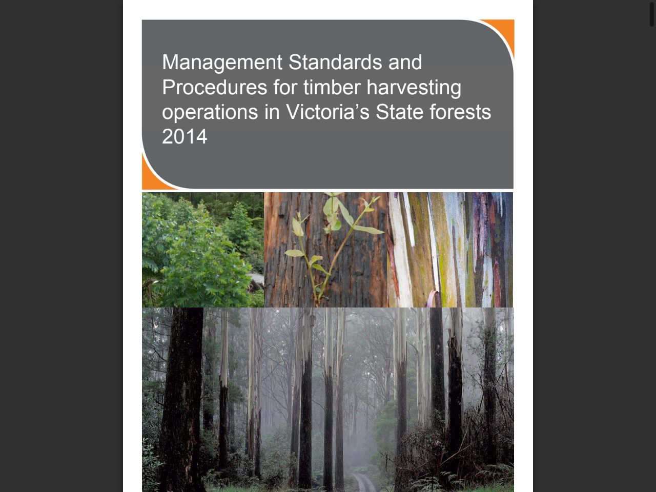 Preview of Management Standards and Procedures for timber harvesting operations