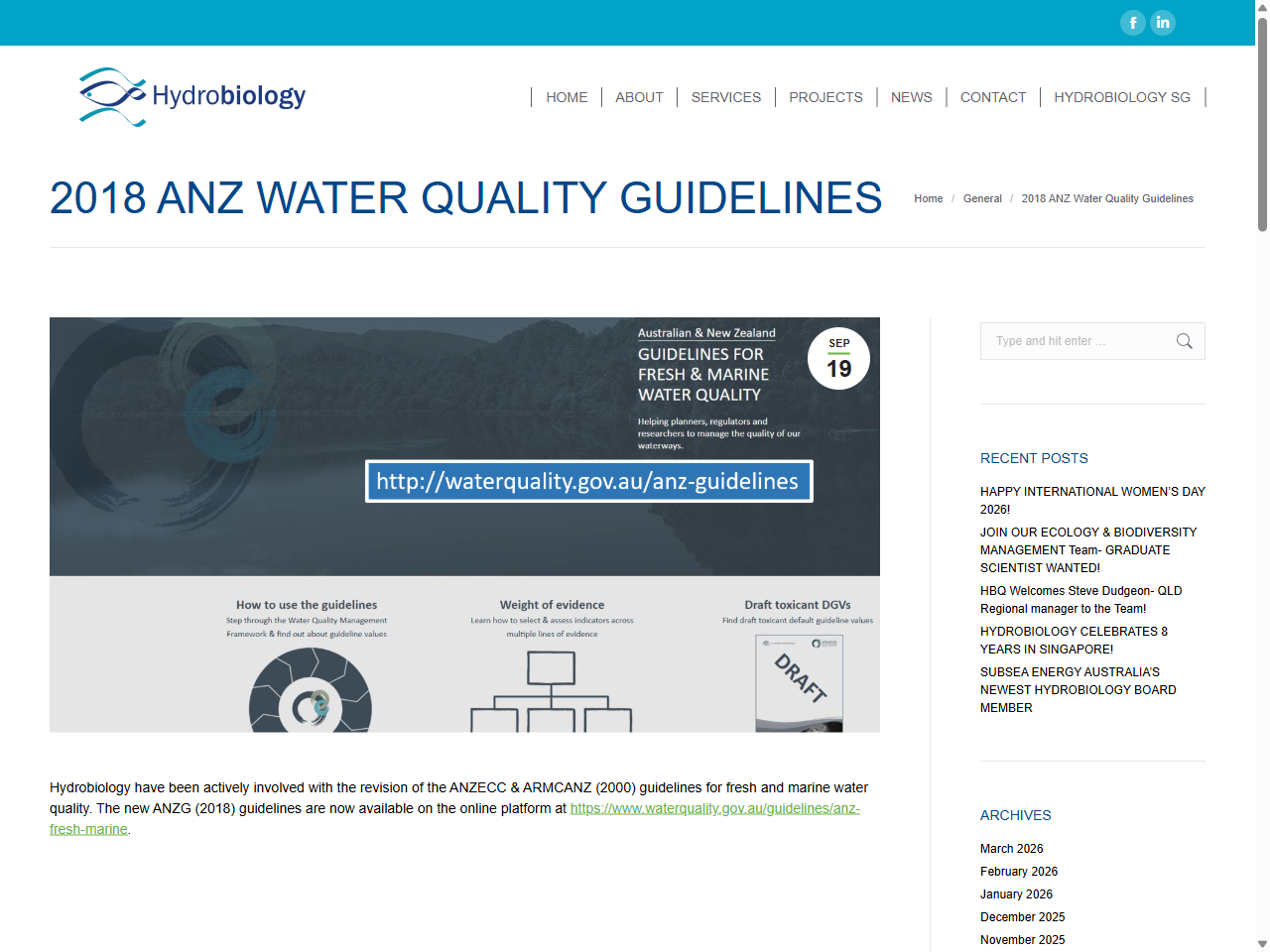 Preview of 2018 ANZ Water Quality Guidelines - Hydrobiology, accessed August 2, 2025,