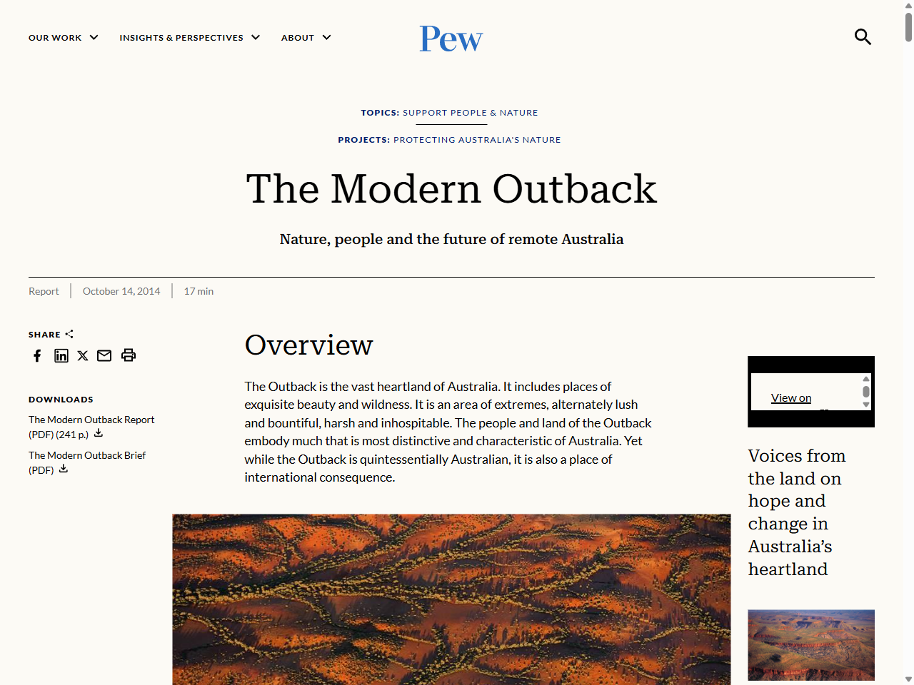 Preview of The Modern Outback | The Pew Charitable Trusts, accessed May 11, 2025,