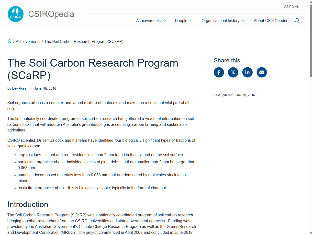 Preview of The Soil Carbon Research Program (SCaRP) - CSIROpedia, accessed July 6, 2025, 