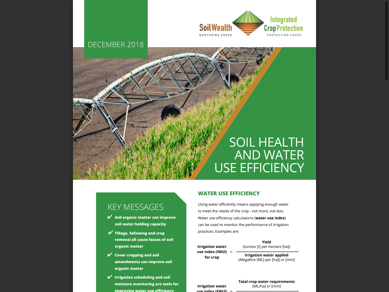Preview of SOIL HEALTH AND WATER USE EFFICIENCY, accessed July 6, 2025, 