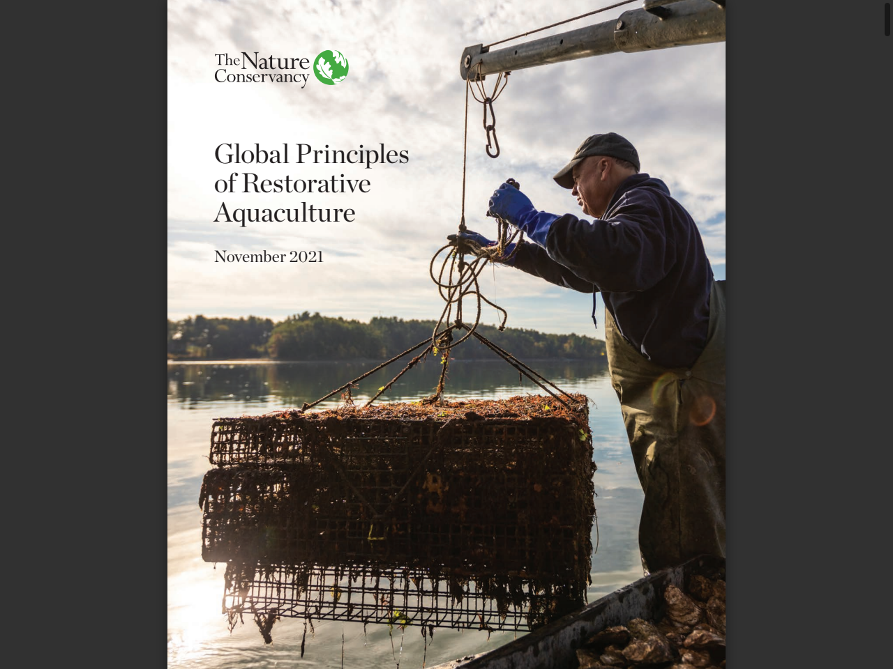 Preview of Global Principles of Restorative Aquaculture - The Nature