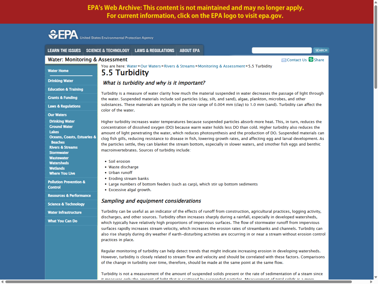 Preview of 5.5 Turbidity | Monitoring & Assessment - EPA Archives, accessed July 30, 2025, 
