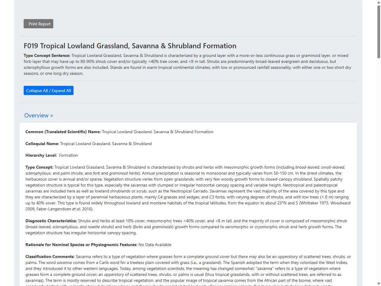 Preview of A.1 Tropical Lowland Grassland, Savanna & Shrubland Formation - NVCS, accessed May 14, 2025, 