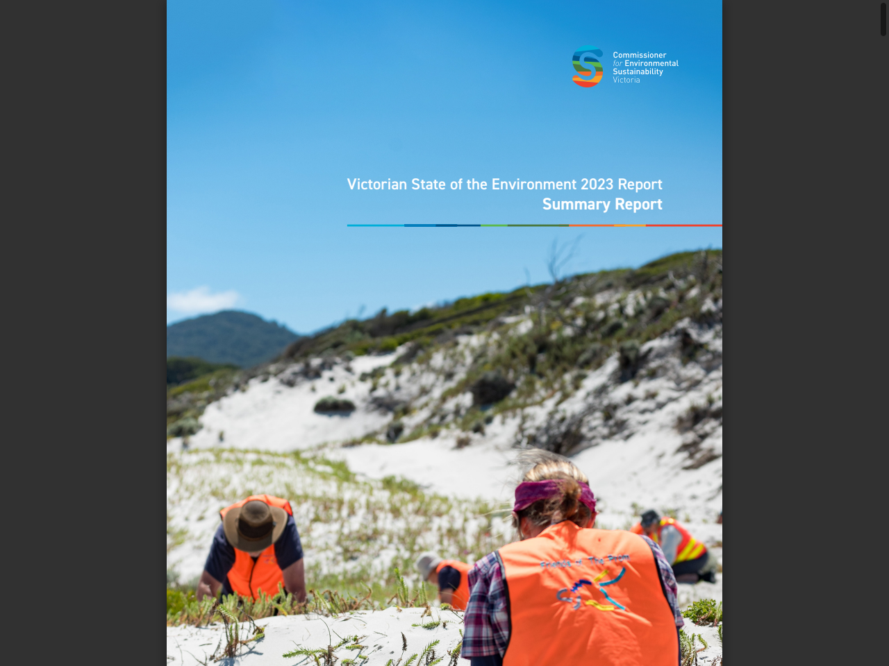 Preview of Victoria State Government. 2023. State of the Environment Report 2023.