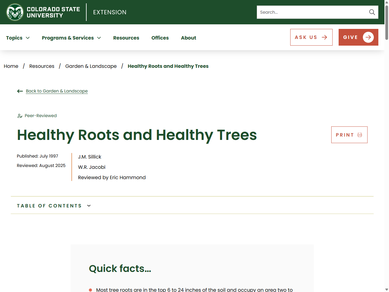 Preview of Healthy Roots and Healthy Trees - 2.926 - CSU Extension - Colorado State University