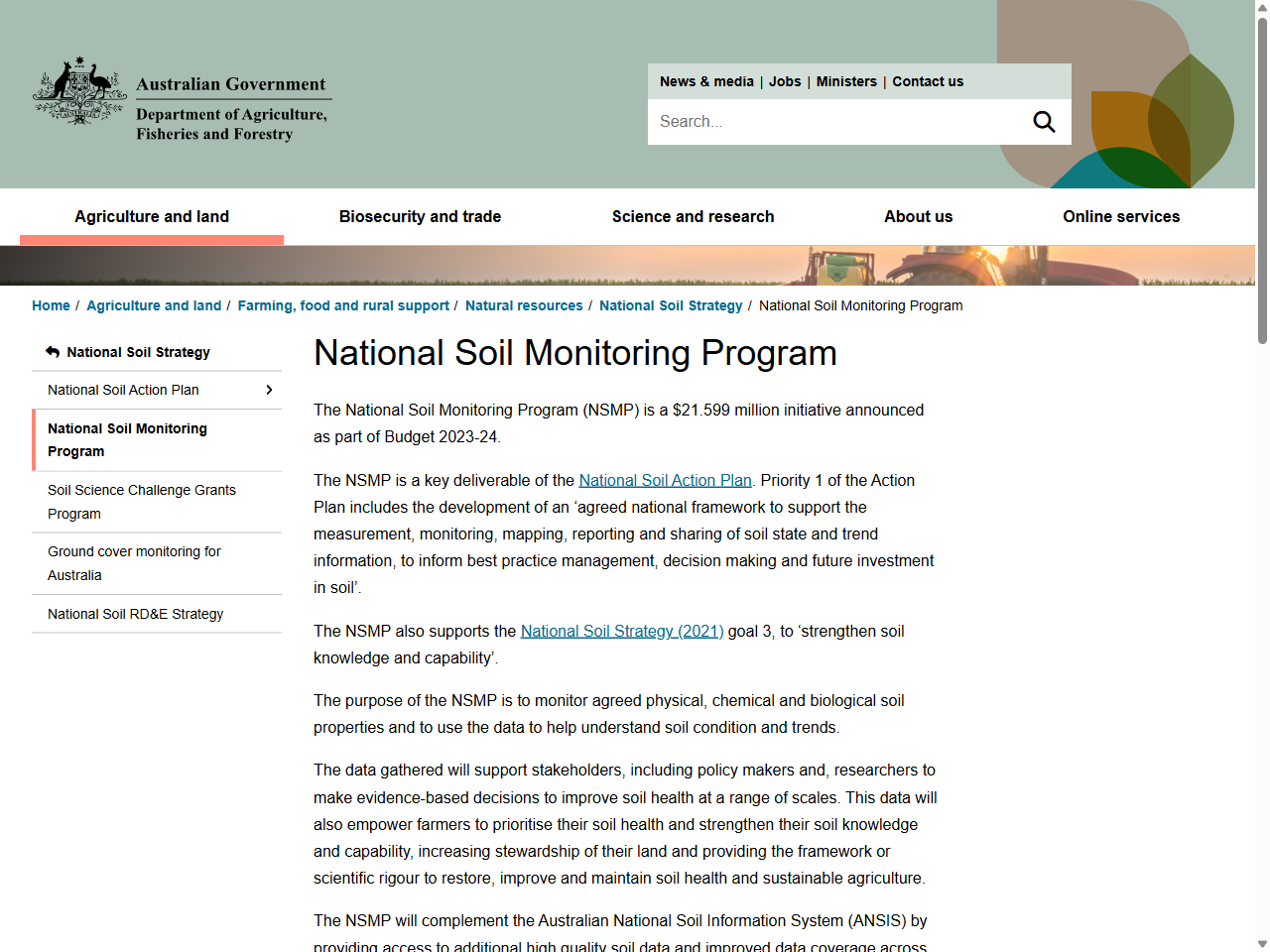 Preview of National Soil Monitoring Program - DAFF, accessed August 4, 2025,