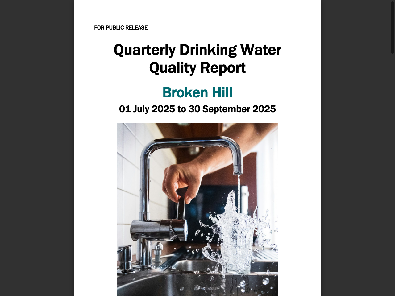 Preview of Quarterly Drinking Water Quality Report Broken ... - Essential Water
