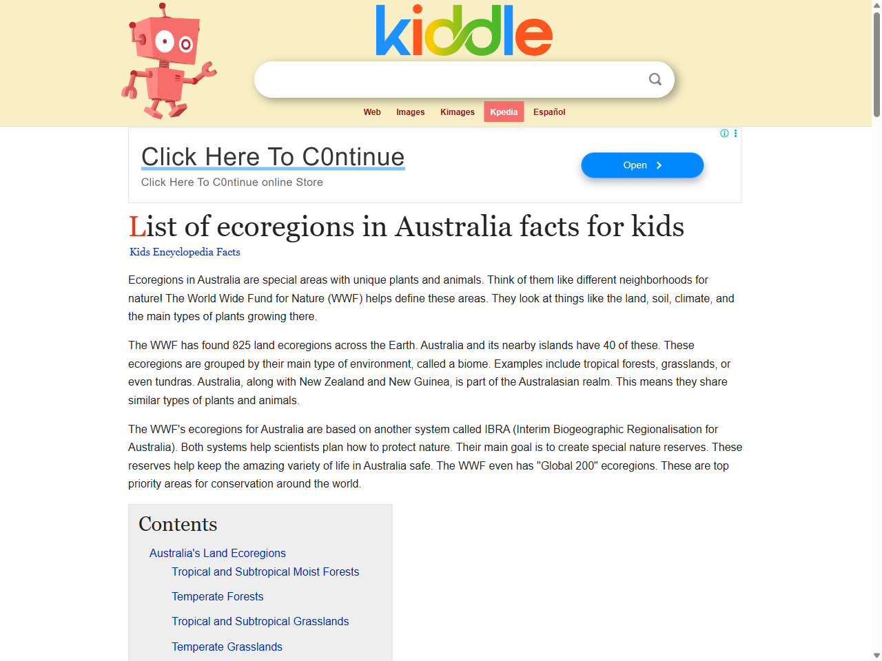 Preview of List of ecoregions in Australia Facts for Kids - Kids encyclopedia facts, accessed July 30, 2025, 