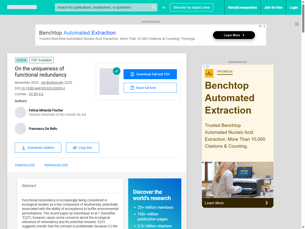 Preview of On the uniqueness of functional redundancy - ResearchGate, accessed July 20, 2025, 