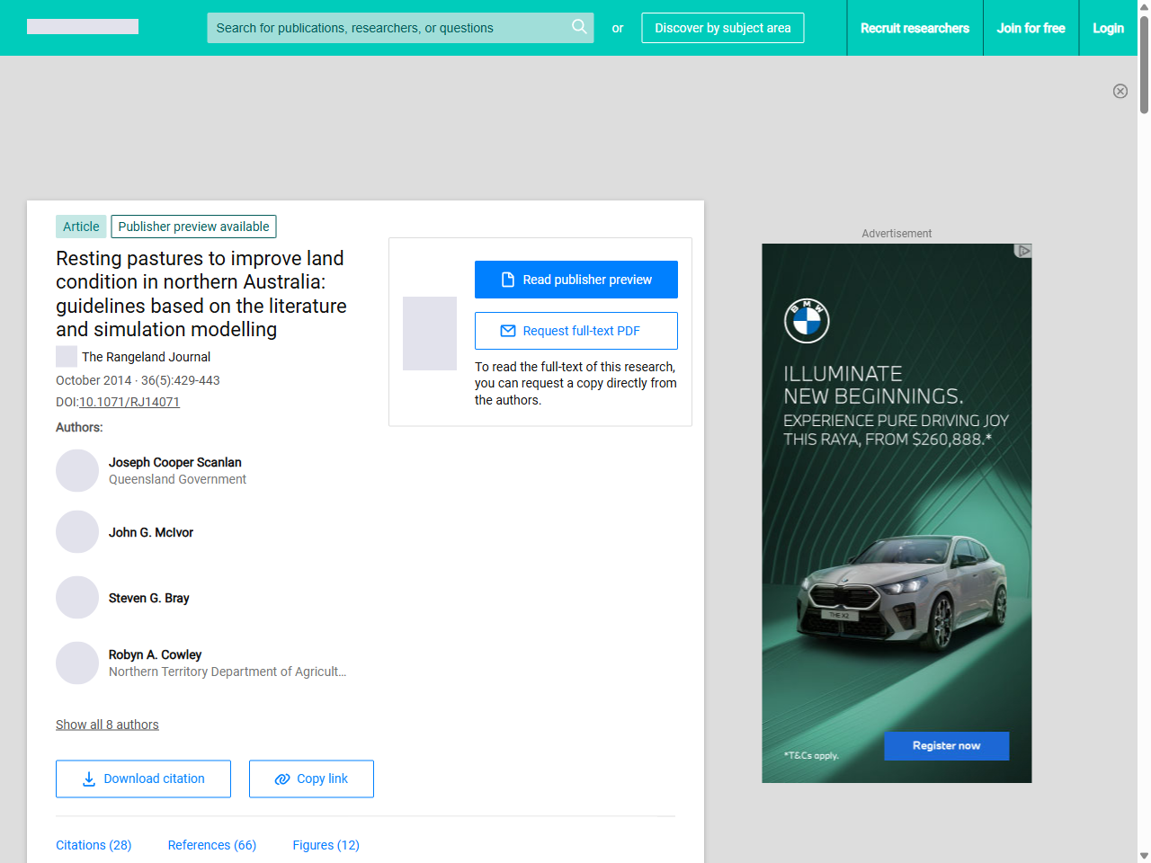 Preview of Resting pastures to improve land condition in northern Australia: Guidelines based on the literature and simulation modelling | Request PDF - ResearchGate, accessed July 19, 2025, 