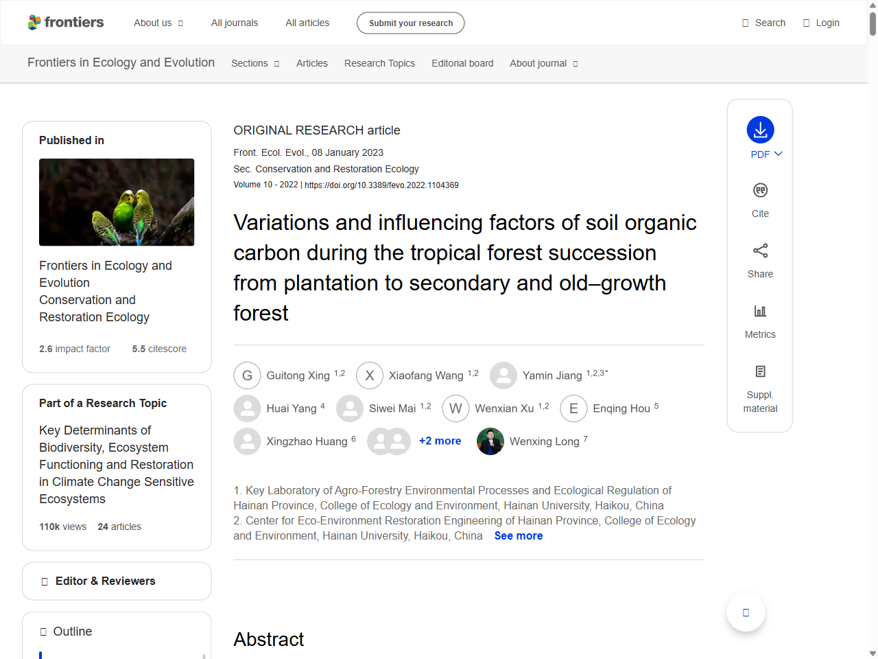 Preview of Nutrient relationships of tree species in a New South Wales Subtropical rainforest