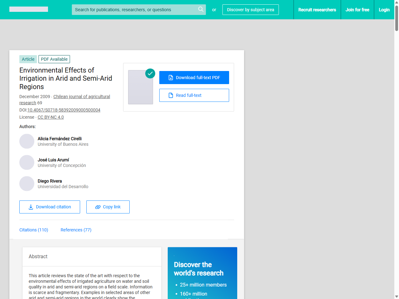 Preview of (PDF) Environmental Effects of Irrigation in Arid and Semi-Arid Regions - ResearchGate, accessed July 13, 2025,