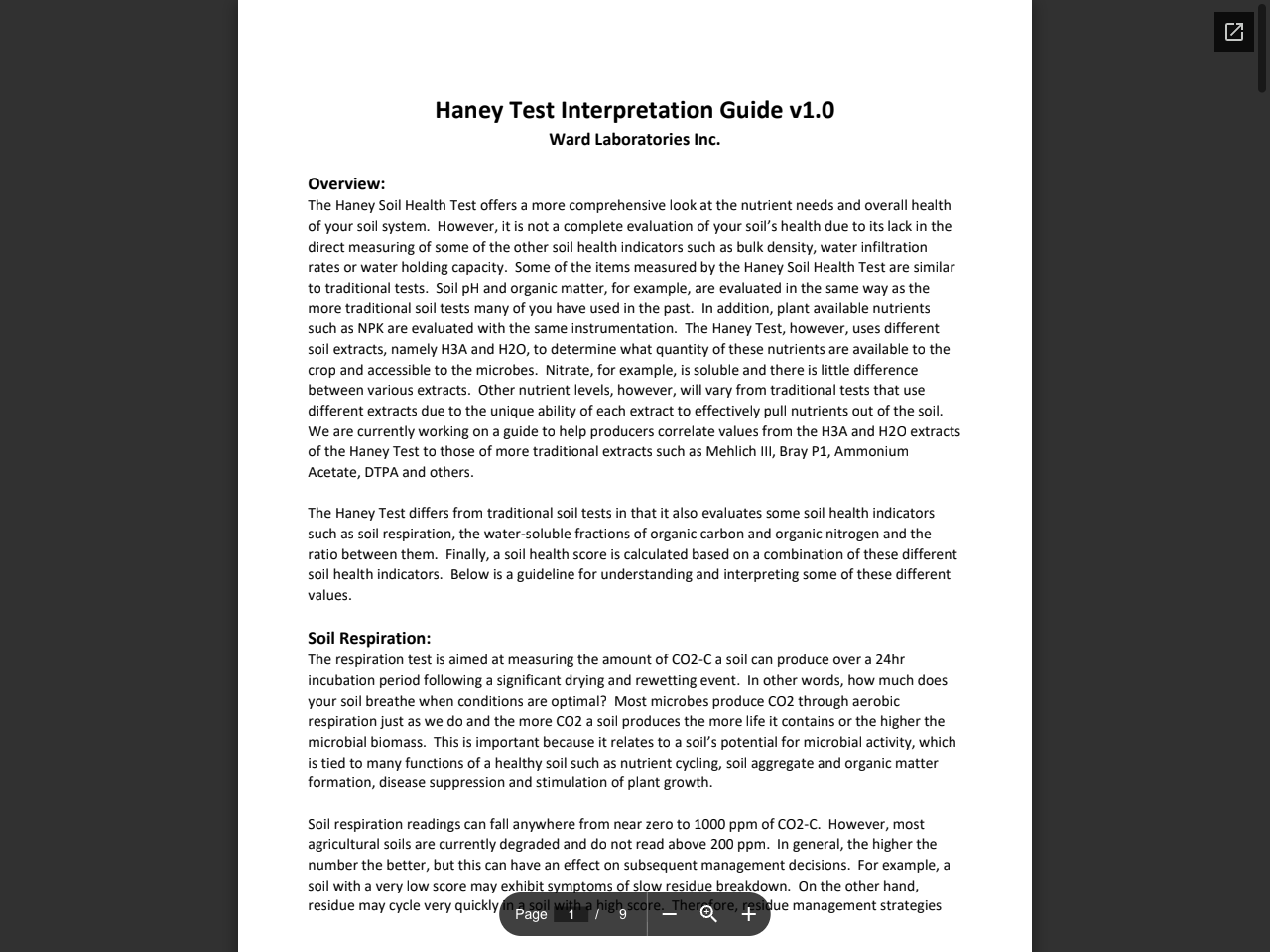 Preview of Haney Test Interpretation Guide v1.0 - Ward Laboratories, Inc., accessed July 30, 2025,