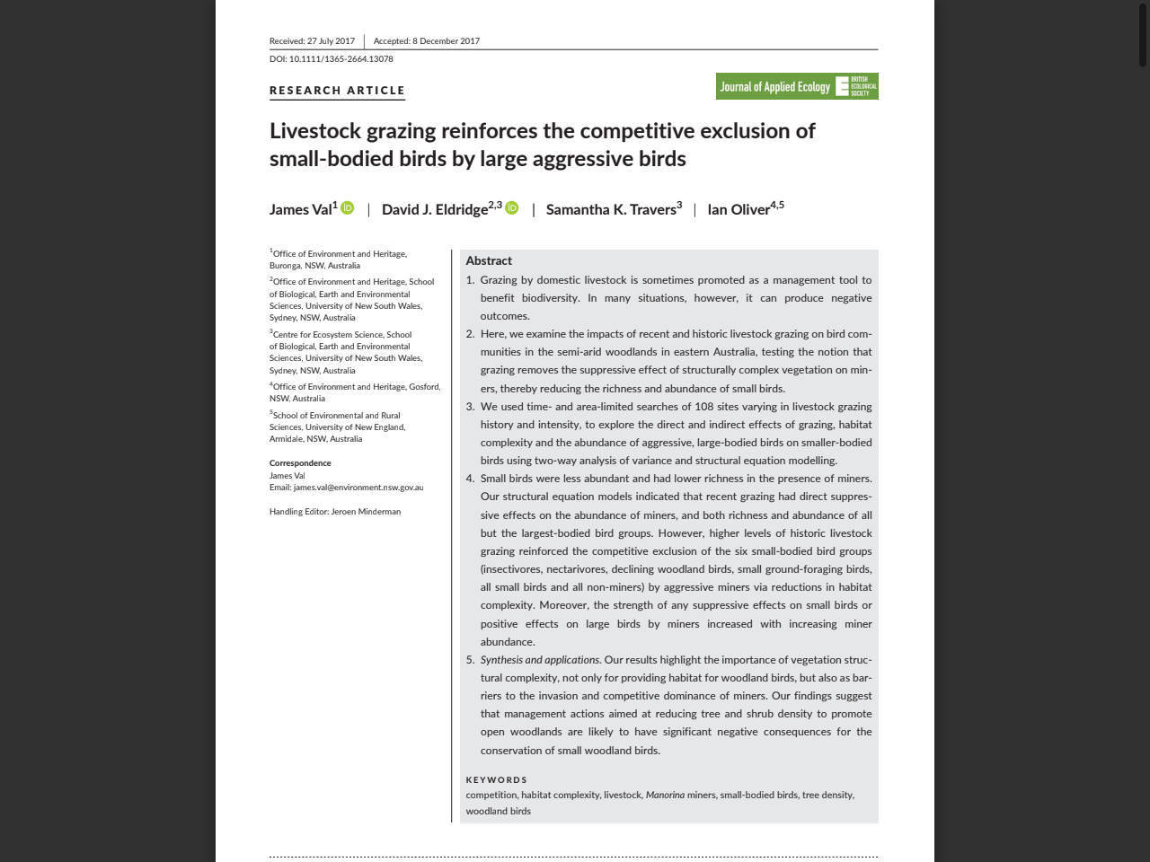Preview of 1 OVERVIEW ARTICLE Degraded or just dusty? Examining ecological change in arid lands J.L. SilcockA,B,D & R.J. FenshamA,C A C, accessed July 25, 2025