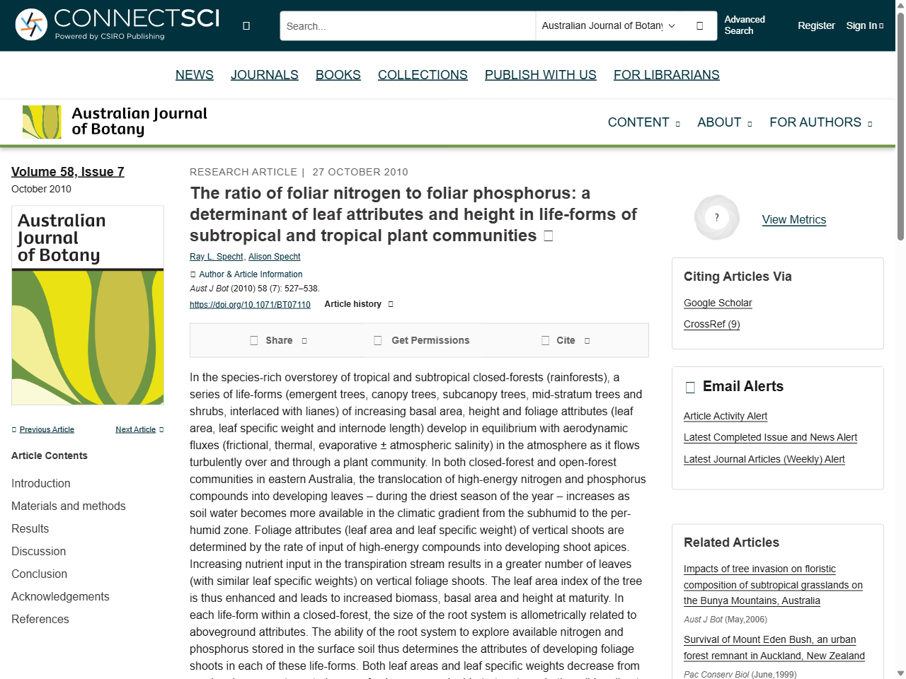 Preview of Maycock, Colin Rulzion (1998) Plant-soil nutrient relationships in ...