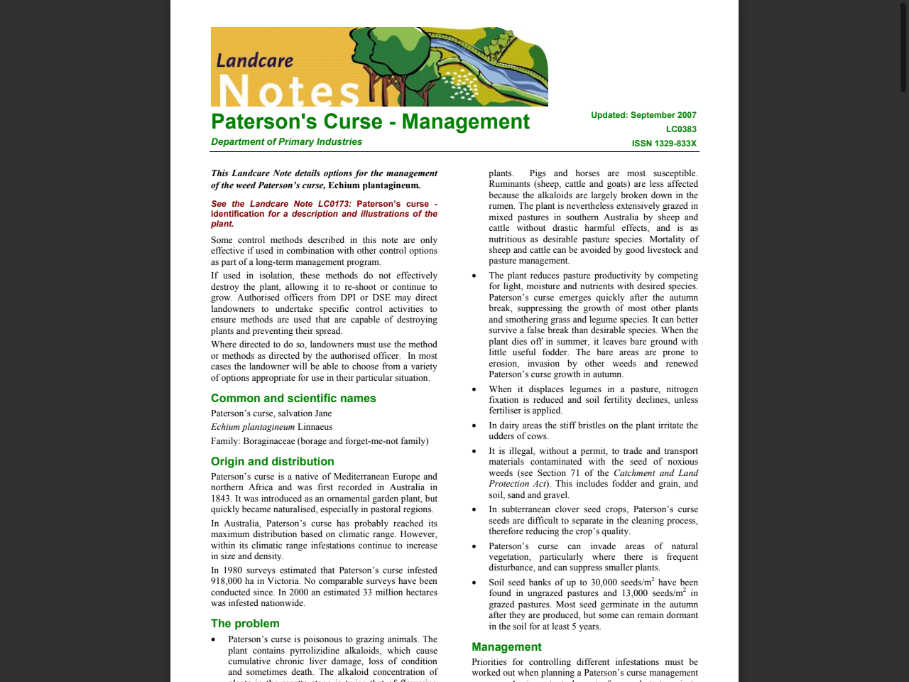Preview of Paterson's Curse - Management, accessed July 7, 2025